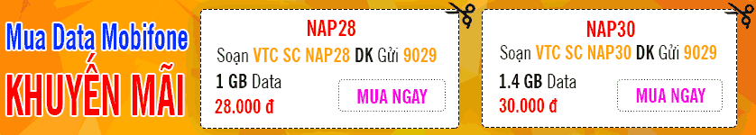 Mua thêm data 3G Mobifone